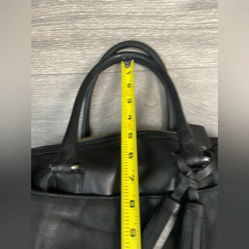 Coach Black Leather Handbag Satchel Silver Hardware - Picture 13 of 16